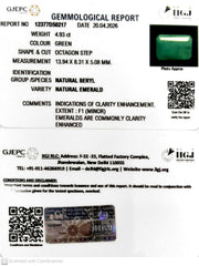 4.93/CT Natural Panna Stone with Govt. Lab Certificate-12377D50217